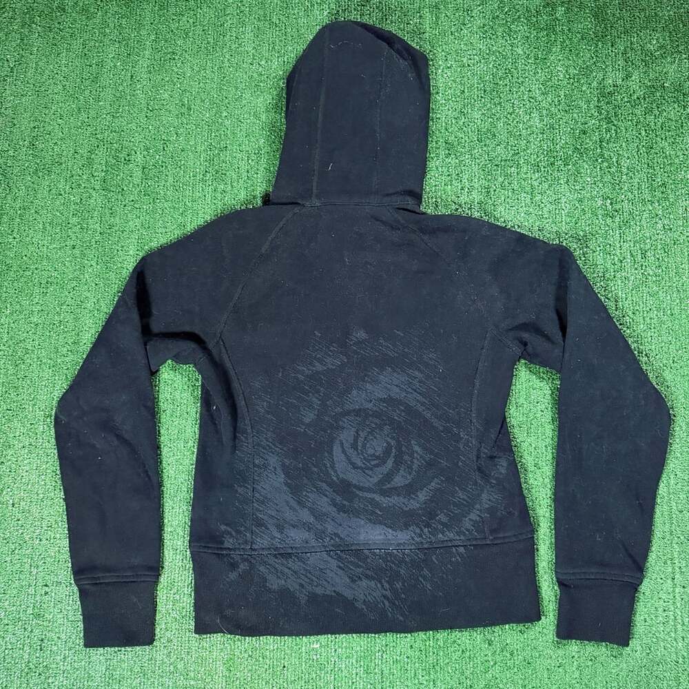 Lululemon Scuba Full-Zip Hoodie Size 8 Black Rose Print - Picture 2 of 7